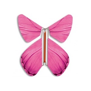 Papillon volant Printemps rose