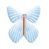 Papillon volant bleu plume