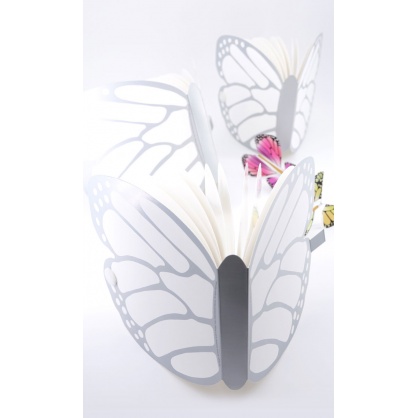 Butterfly Boocklet  silver + 10 Butterfies included Guestbook