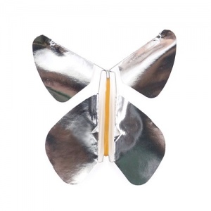 Pack 5 Butterfly Silver Metal
