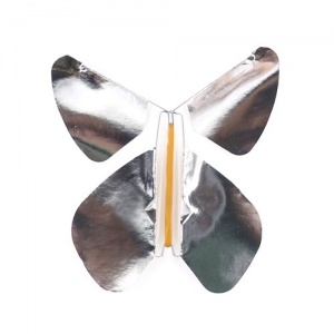 Pack 5 Papillons Metal Argent