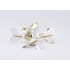 Pack 10 Papillons New Metal Argent/blanc