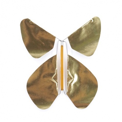 Pack 5 Schmetterlinge  Gold Metall
