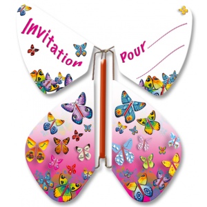 Pack 10 Butterféies Invitation