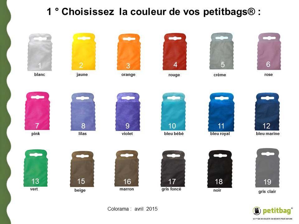 Choose the color of your petitbag